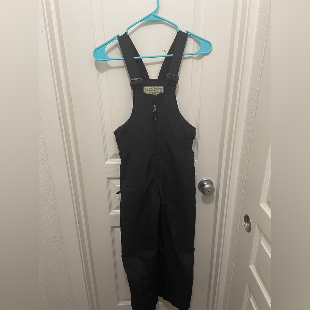 Exposure Project Kids Size Small Black Snow Pants Overalls